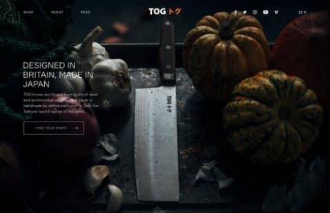 TOG Knives website