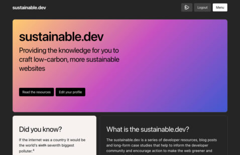 the-sustainable.dev website
