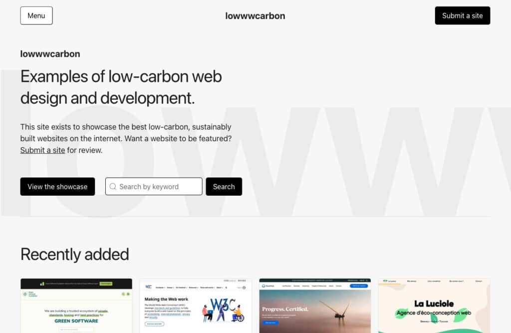 lowwwcarbon.com – Examples of low-carbon web design and development.