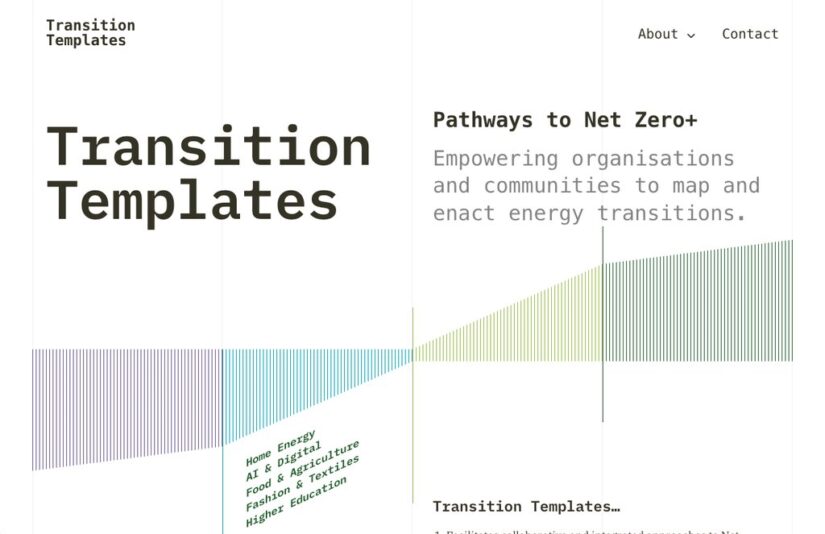 Transition Templates website homepage